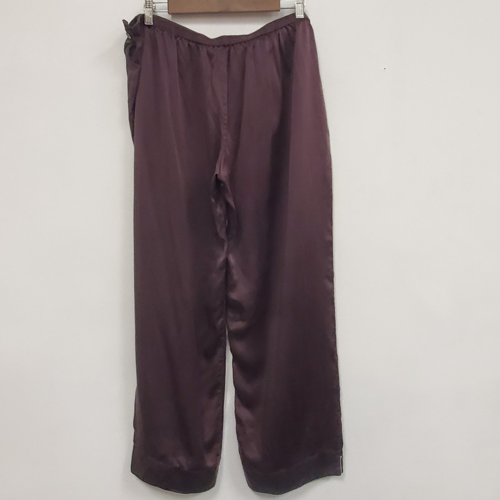 Julianna Rae Womens Top and Bottom Silk Pajama Set Size XXL Purple Quite Luxury - Picture 10 of 16